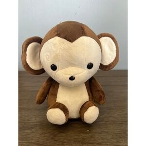 Bellzi Monki Brown Monkey Plush Stuffed Animal Toy Brown Tan Kawaii Cute